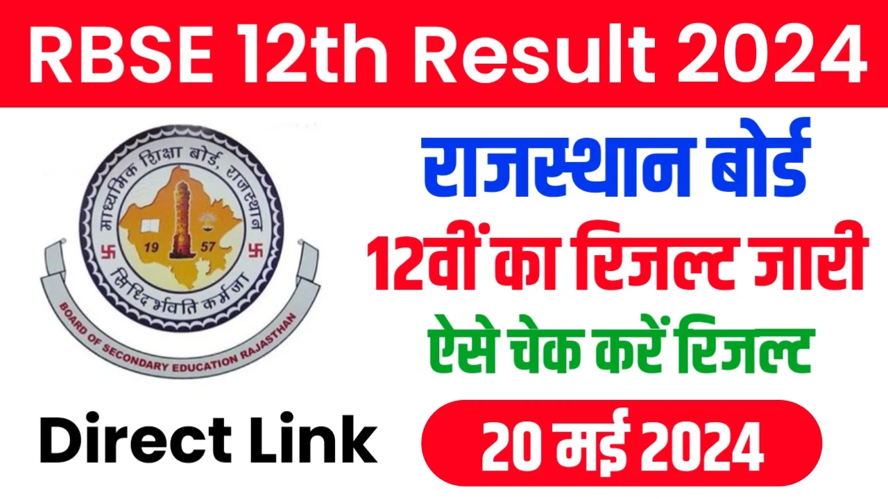 Rajasthan Board 12th Result 2024 LIVE