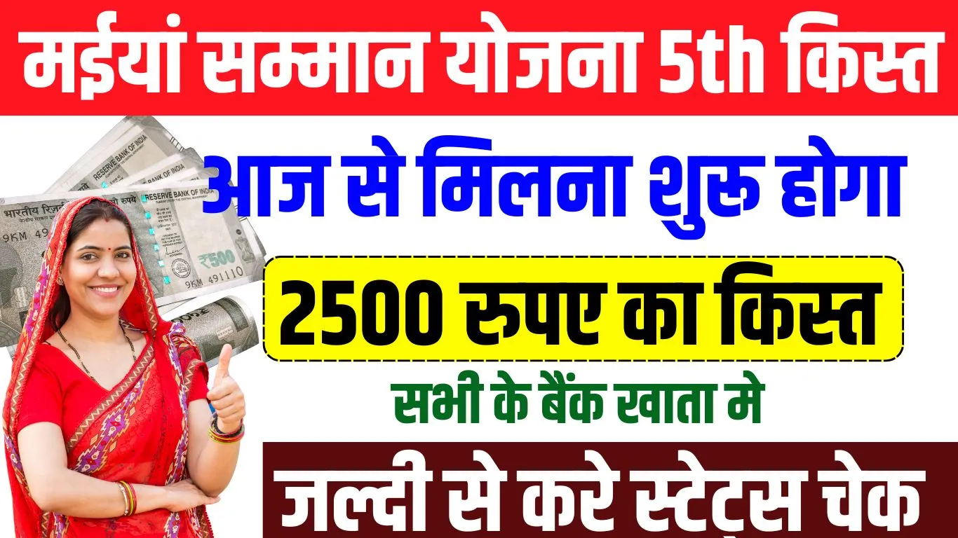 Maiya Samman Yojana 2500 Kab Milega