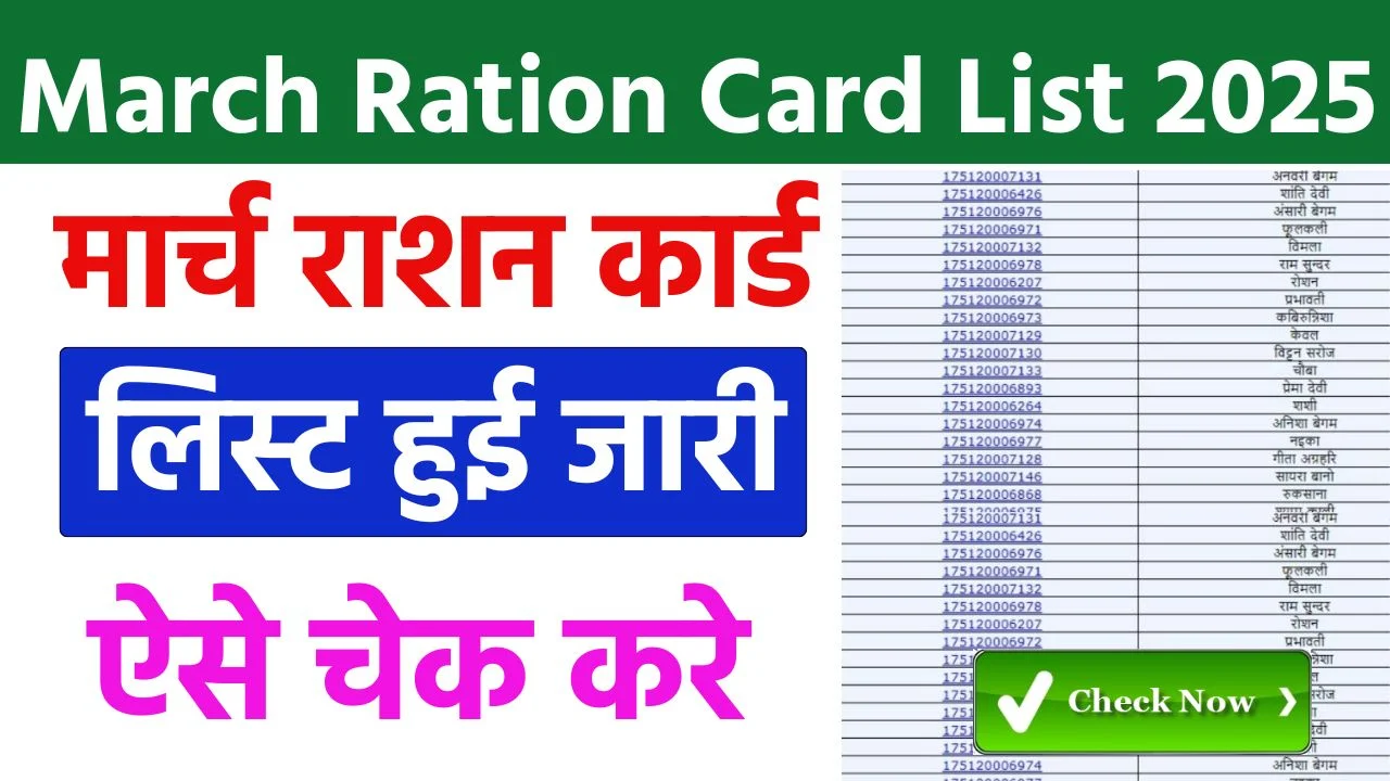 March Ration Card List 2025